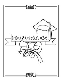 Congrads! - Graduation Coloring Card
