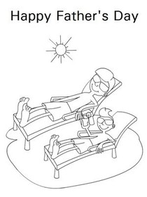 Happy Father's Day - Coloring Card