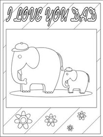I Love You Dad - Father's Day Coloring Card