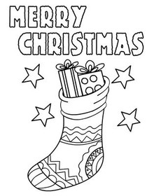 Merry Christmas - Coloring Card