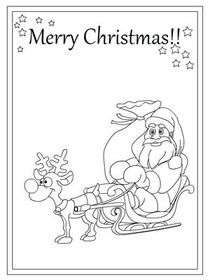 Merry Christmas - Coloring Card