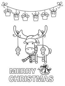 Merry Christmas - Coloring Card