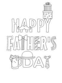 Happy Father's Day - Coloring Card