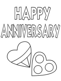 Happy Anniversary - Coloring Card