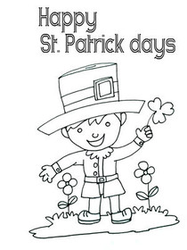 St Patricks Day Coloring Card