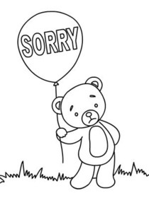 Sorry - Coloring Card