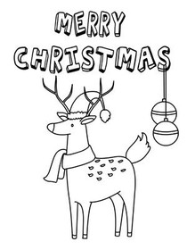 Merry Christmas - Coloring Card